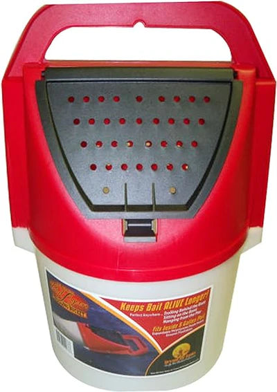 Bait Lagoon Trolling Bucket - 8qt (White/ Red)