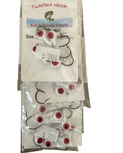 Twisted Hook Hand Poured Jig Heads (5pk)